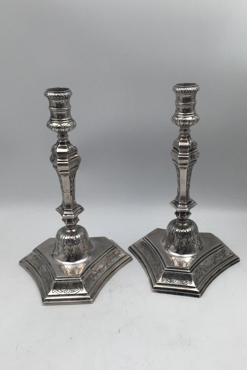 A Michelsen Sølv Lysestager (1925) (2) - Danam Antik