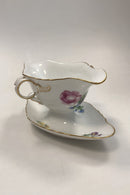 Royal Copenhagen Saxon Flower Light Gravy Boat No. 1650