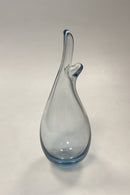 Holmegaard Duckling / Næb-Vase af klart/aquafarvet glas