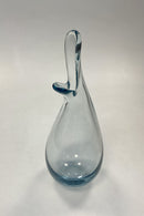 Holmegaard Duckling / Næb-Vase af klart/aquafarvet glas