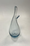 Holmegaard Duckling / Næb-Vase af klart/aquafarvet glas