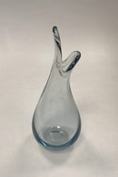 Holmegaard Duckling / Næb-Vase af klart/aquafarvet glas