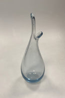 Holmegaard Duckling / Næb-Vase af klart/aquafarvet glas