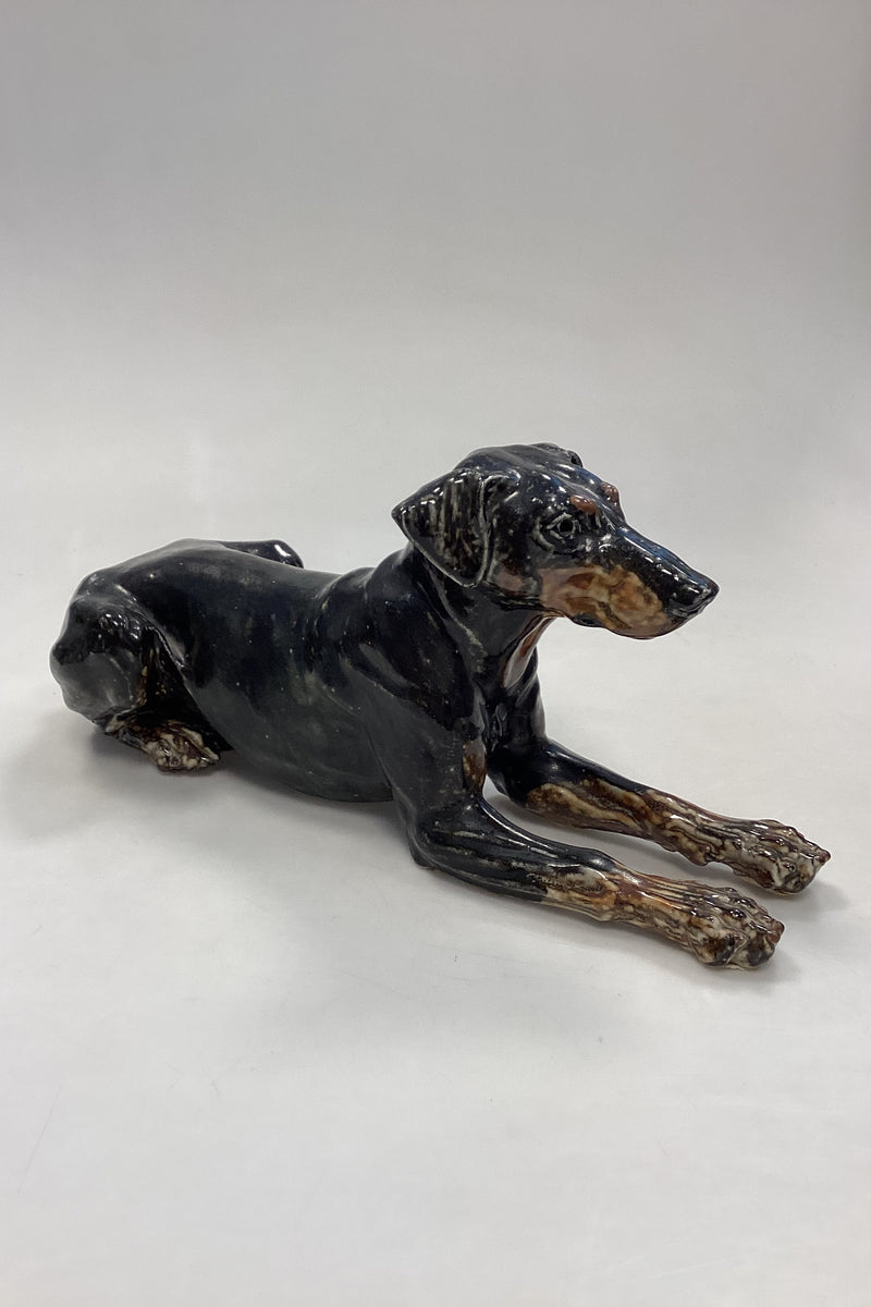 Royal Copenhagen Figur af hund - Dobermann No. 22691