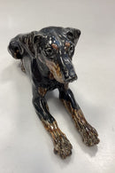 Royal Copenhagen Figur af hund - Dobermann No. 22691