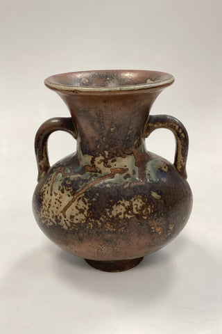 Royal Copenhagen Stentøjs Vase med to Hanke No. 3220 af Bode Willumsen