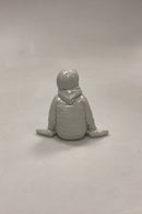 Royal Copenhagen Blanc de Chine Figurine - Boy with flowers from Greenland No. 12419