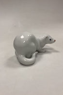 Royal Copenhagen Figur af Hvid Mink No. 4654