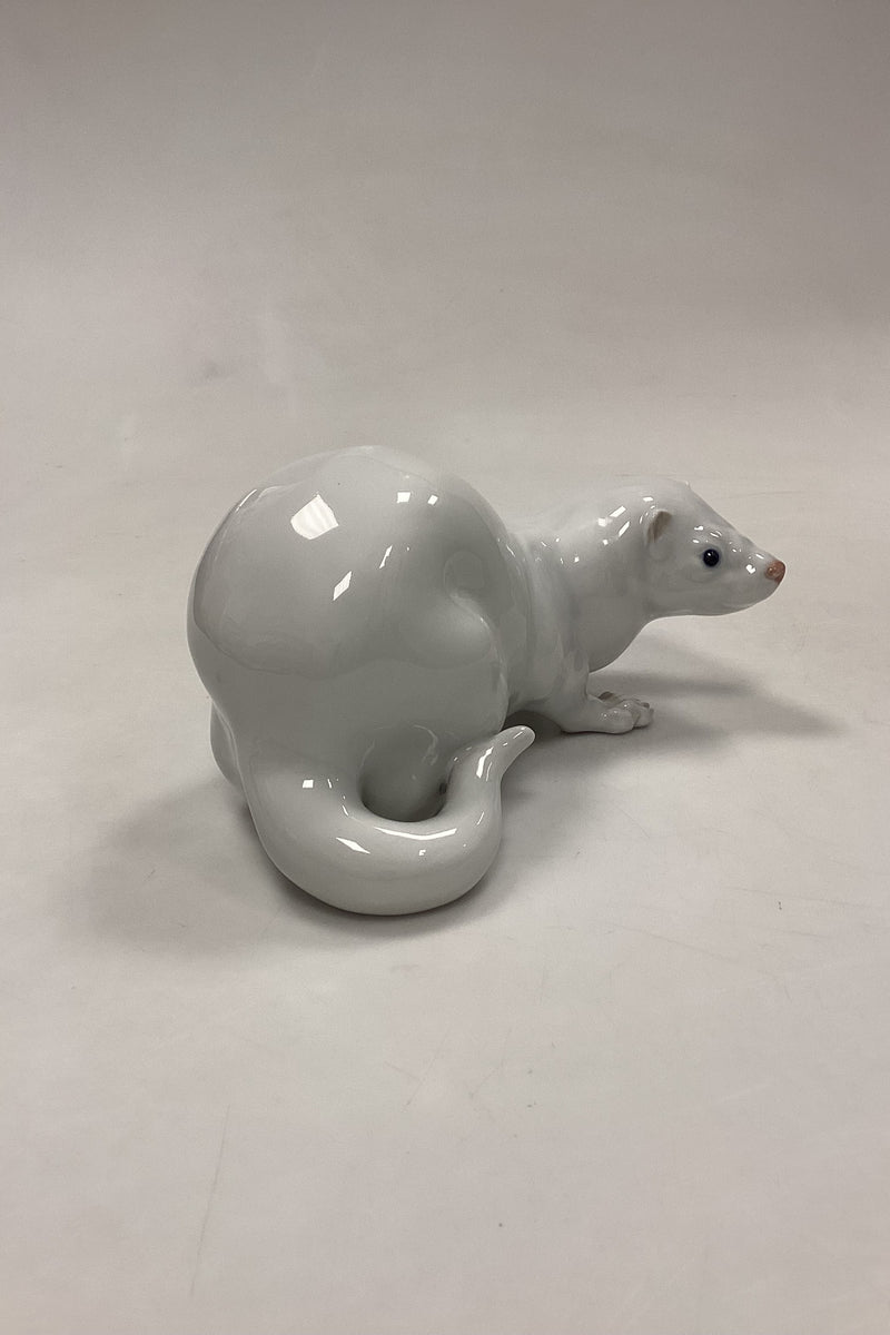 Royal Copenhagen Figur af Hvid Mink No. 4654