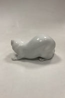 Royal Copenhagen Figur af Hvid Mink No. 4654