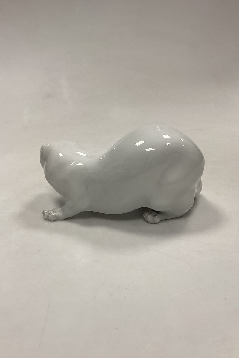Royal Copenhagen Figur af Hvid Mink No. 4654