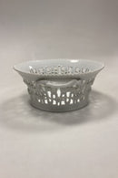 Royal Copenhagen Hvid Flora Danica / Perlestel Frugtskål No. 397