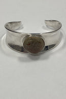 Rudolf Andresen Sterling Silver Open Bangle with Stones