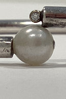 Frits Heiring Sørensen Sterling Silver Bangle with Pearl and Stone