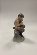 ロイヤルコペンハーゲン フクロウとファウン フィギュア No 2107