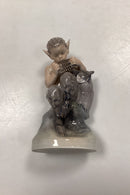 ロイヤルコペンハーゲン フクロウとファウン フィギュア No 2107