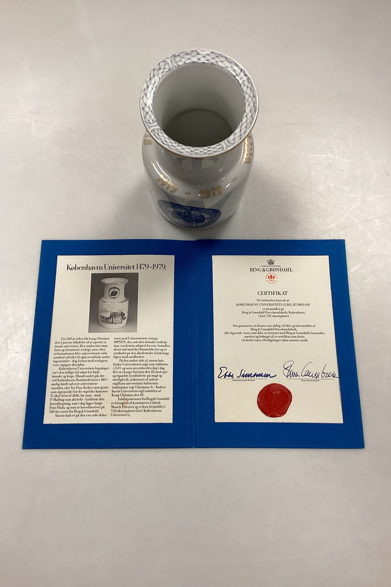Bing og Grøndahl Vase No. 1890/5750 - Københavns Universitet 500 års Jubilæum