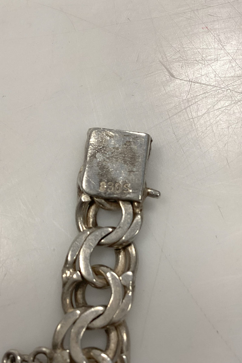 Bismarck armbånd i sølv med Firkløver vedhæng