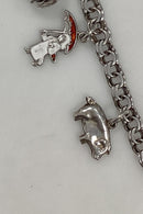 Danish Bismarck bracelet in sterling silver with different pendants