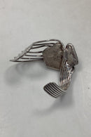 Jacob Hull Forsølvet åben Armbånd med 2 sten