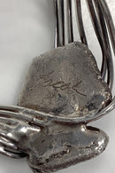 Jacob Hull Forsølvet åben Armbånd med 2 sten