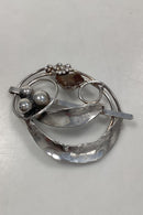 Ornamenteret Jacob Hull Hårsmykke i Forsølvet metal med sten