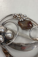 Ornamenteret Jacob Hull Hårsmykke i Forsølvet metal med sten