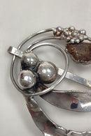 Ornamenteret Jacob Hull Hårsmykke i Forsølvet metal med sten