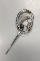 Ornamenteret Jacob Hull Hårsmykke i Forsølvet metal med sten