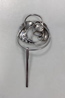 Ornamenteret Jacob Hull Hårsmykke i Forsølvet metal med hvid sten