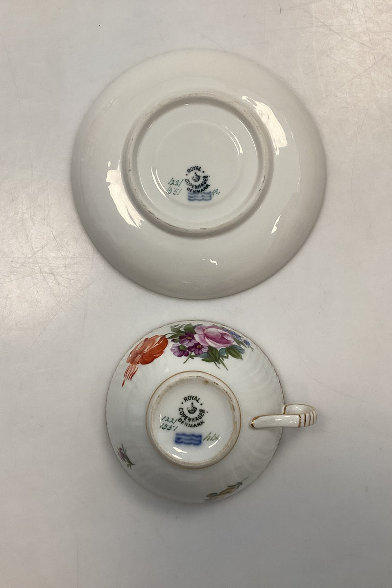 Royal Copenhagen Fuld Saksisk Blomst Tekop No. 1551
