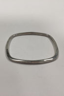 Modern Square Shaped Bangle in Silver
