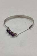 Armbånd i Sterling Sølv med Lilla sten fra Santra Guld og Sølv