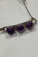 Armbånd i Sterling Sølv med Lilla sten fra Santra Guld og Sølv