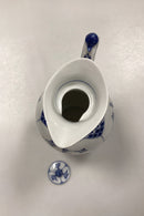 Royal Copenhagen Blue Fluted Half Lace Chocolate Jug No. 722