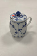 Royal Copenhagen Blue Fluted Plain Mustard jar with lid No. 137