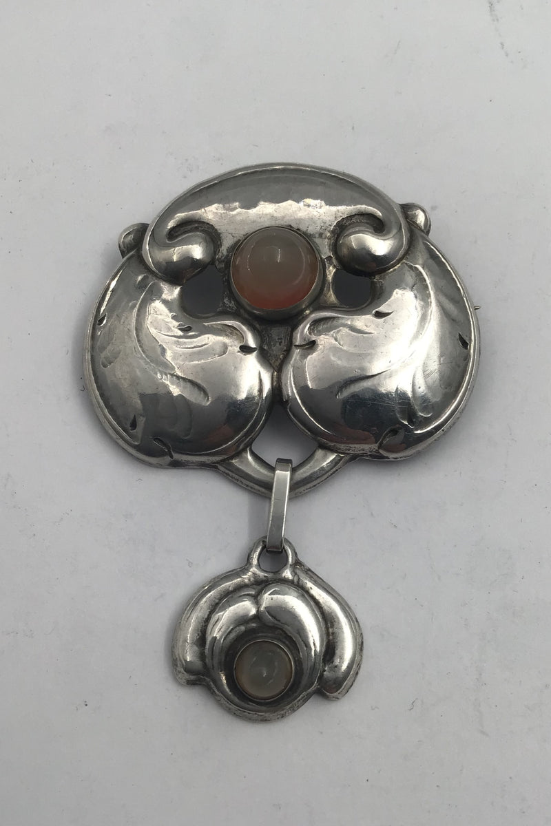 CTC/Dansk Sølv Art Nouveau Broche