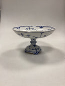 Royal Copenhagen Blue Fluted Half Lace bowl on high foot No. 710