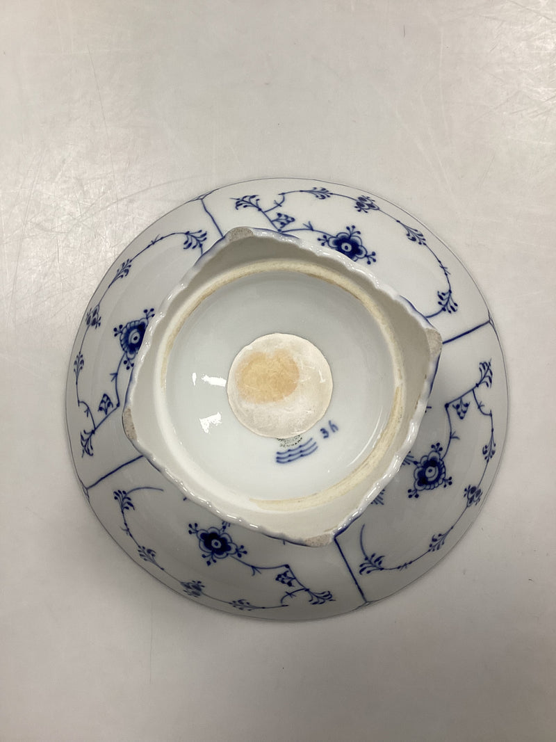 ロイヤル コペンハーゲン ブルーフルーテッド ハーフレース 高台付き