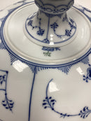 Royal Copenhagen Blue Fluted Half Lace bowl on high foot No. 710