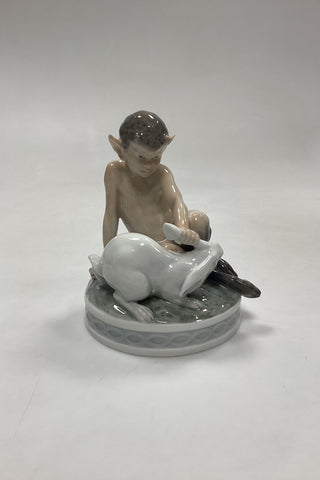 Royal Copenhagen Figur Faun med Kanin No. 439