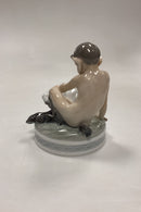 Royal Copenhagen Figur Faun med Kanin No. 439