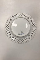 Royal Copenhagen Musselmalet Helblonde med gennembrudt kant Flad Tallerken No. 1/1098