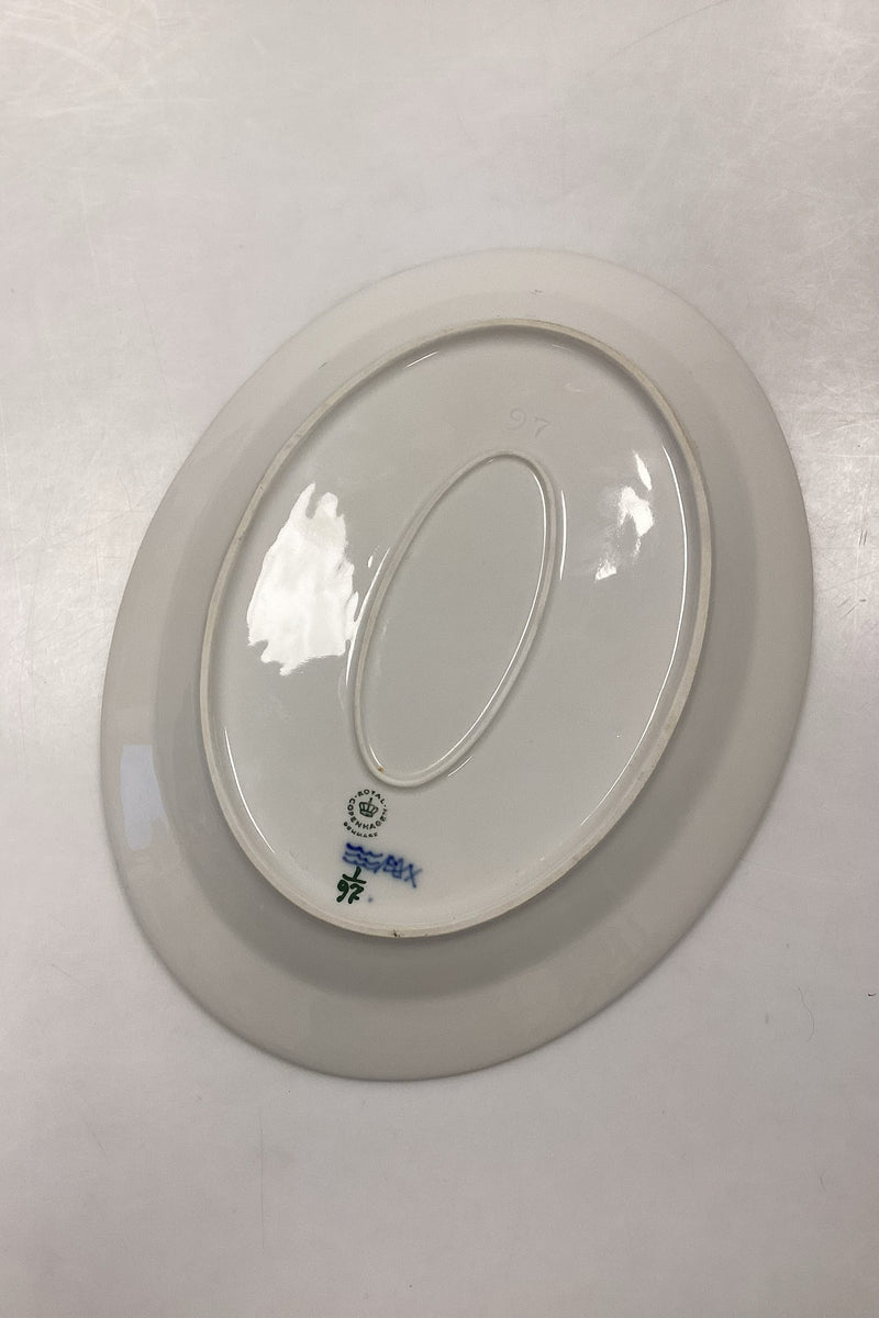 Royal Copenhagen Musselmalet Riflet Ovalt fad No. 97
