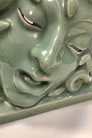 Royal Copenhagen Grøn Celadon Maske af Medusa No 2950, Hans Henrik Hansen 1927 - Danam Antik