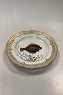 Sæt på 11 Royal Copenhagen Flora Danica Fisketallerkener No 3553 - Danam Antik