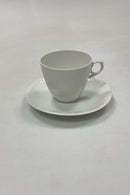 Royal Copenhagen Hvid Halvblonde Mokkakop med Underkop