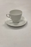 Royal Copenhagen Hvid Halvblonde Mokkakop med Underkop