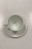 Royal Copenhagen Hvid Halvblonde Mokkakop med Underkop