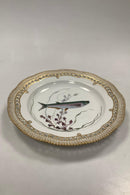 Sæt på 11 Royal Copenhagen Flora Danica Fisketallerkener No 3553 - Danam Antik